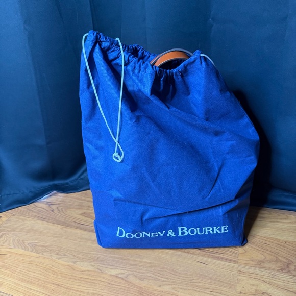 Dooney & Bourke Celeste Satchel Bag Tan Brown Caramel Embossed Ostrich Leather - Picture 5 of 15